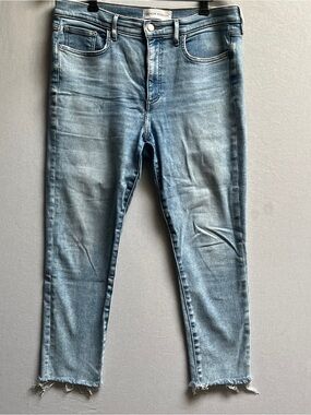 Denim Forum Nico Mid Rise Skinny Crop Sz 32